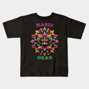 Vibrant Mardi Gras Celebration Art. Kids T-Shirt